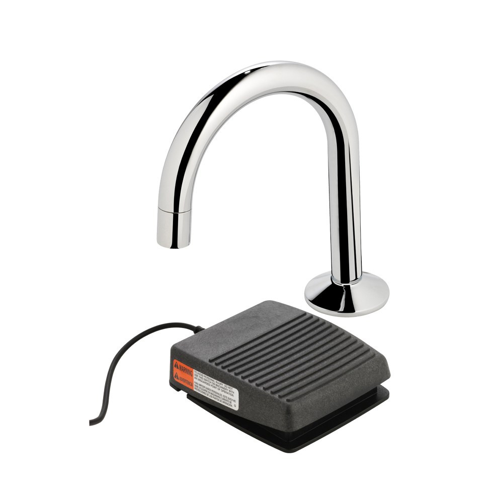 Sensor Tap With Main Power Basin Gooseneck Outlet Foot/Knee