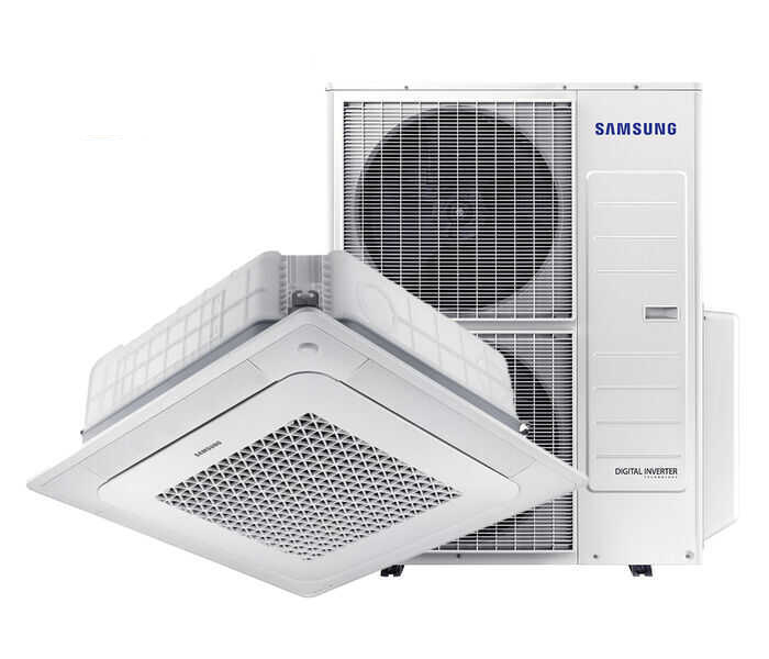 SAMSUNG - 10.0KW R32 Cassettes Series - 4 Way Cassette split,  R32, Wind-Free(840 x 840) - Universal outdoor (Duct S2, Cassettes) R32 - KIT - AC100TN