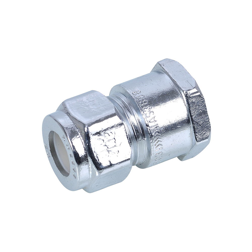 Nylon Compression Union Chrome Plated 15FI X 15C