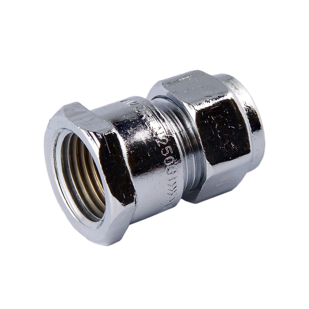 Nylon Compression Union Chrome Plated 15FI X 20C