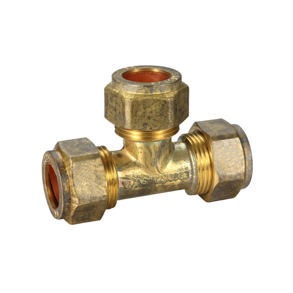 Copper Compression Tee Brass 15C X 15C X 15C