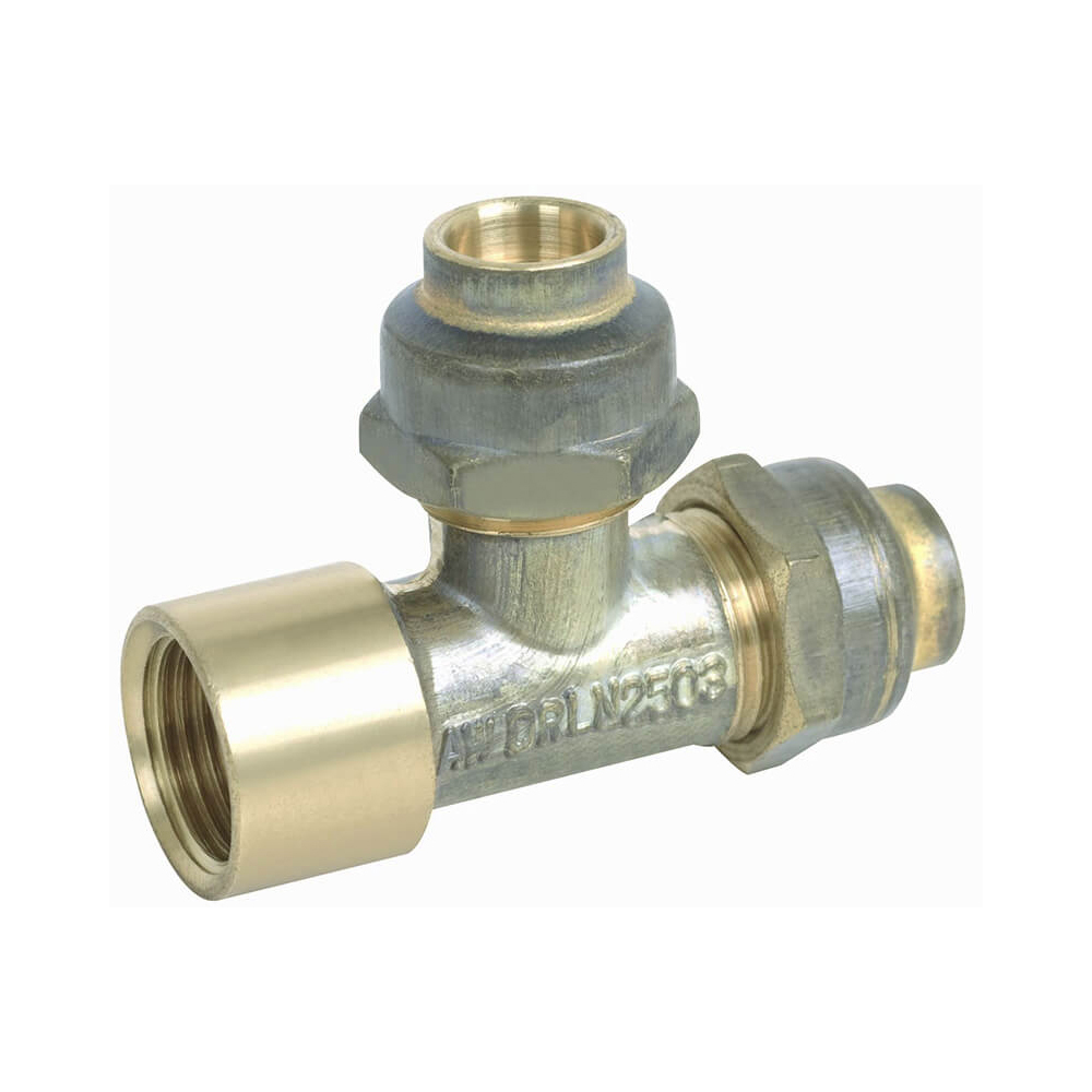 Flared Compression Tee Brass 15FI X 15C X 15C