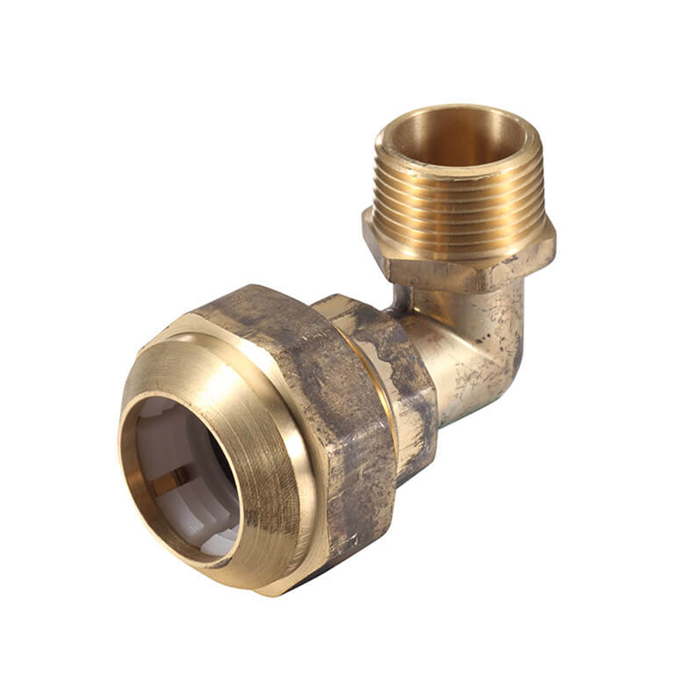 Poly Connection Elbow Brass 20MI X 25PE