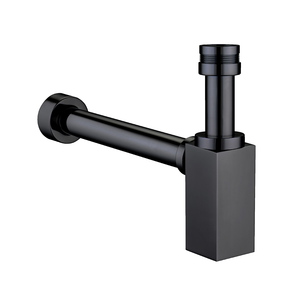 Bottle Trap Matte Black 40MM Square With Adapter