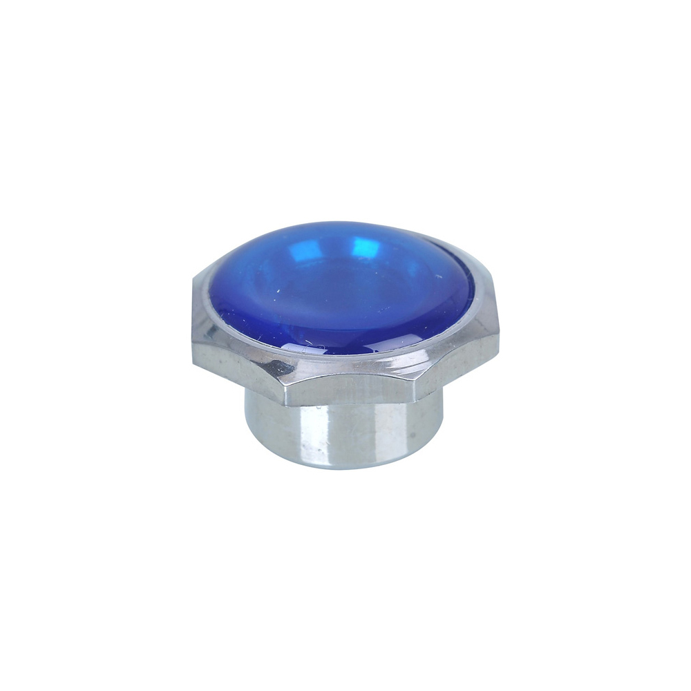 Buttons Blue Chrome Plated