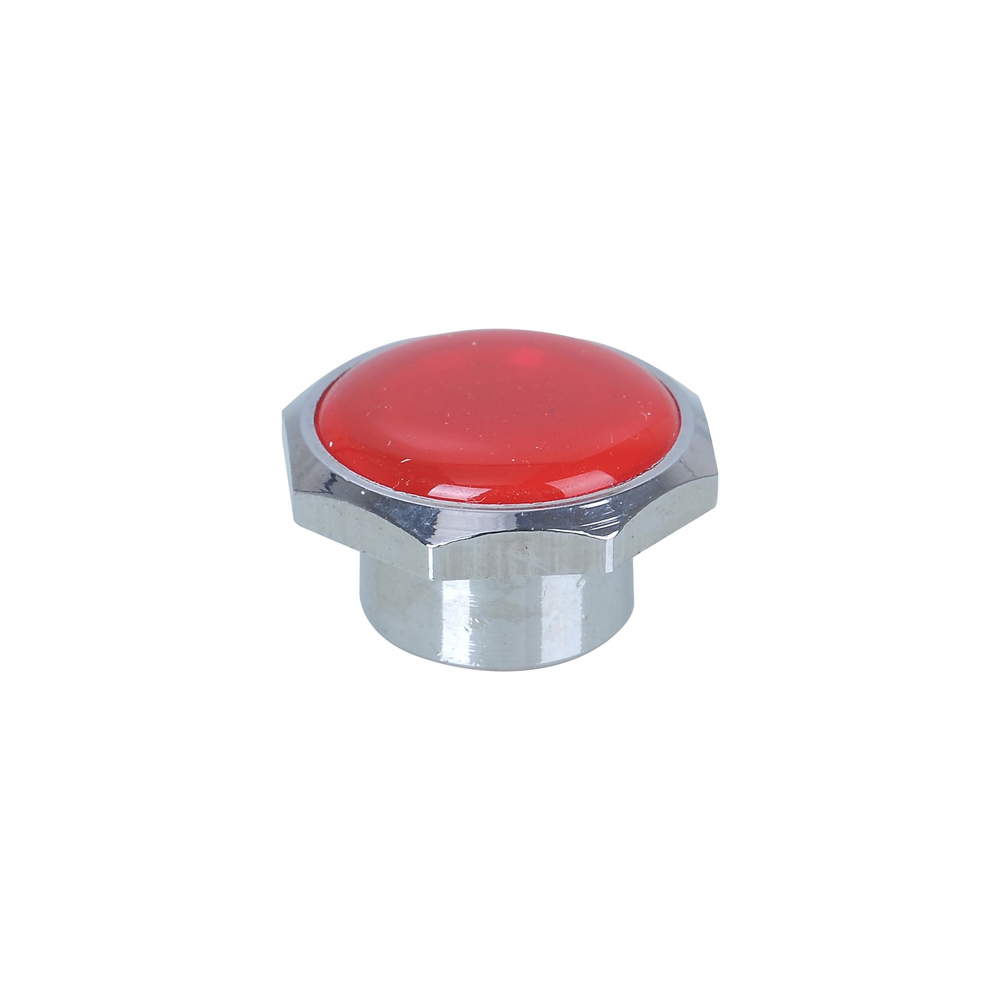 Buttons Red Chrome Plated