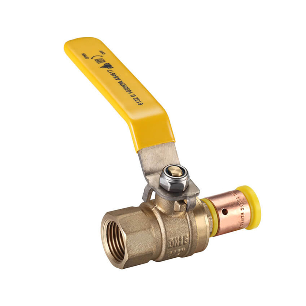 AGA Approved Ball Valve Crimp Lever Handle DN20 X 20FI