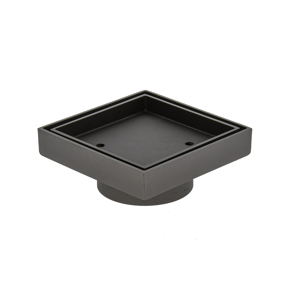 Deluxe Tile Insert Grate 80MM Gun Metal