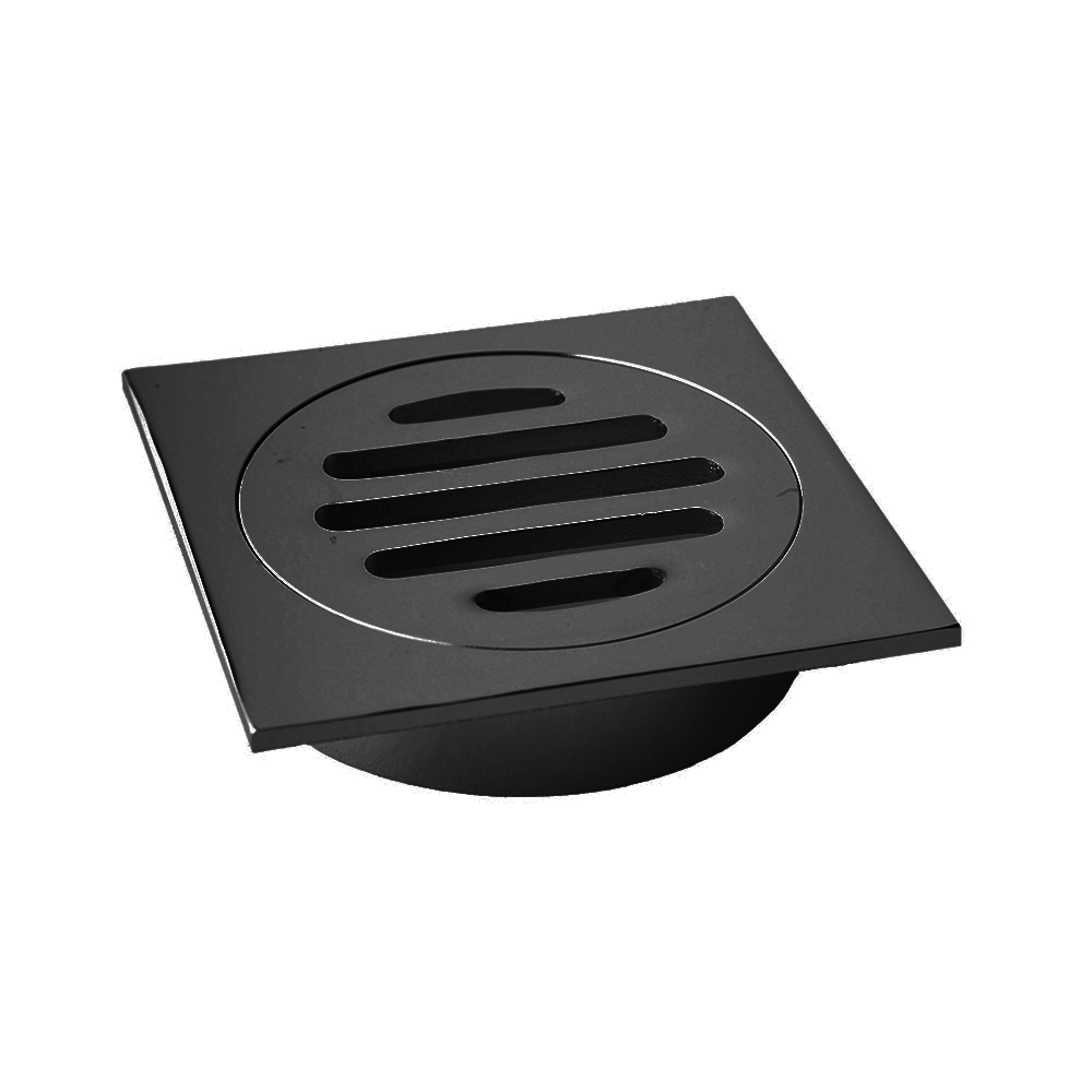 Floor Grate Square Matte Black 80MM