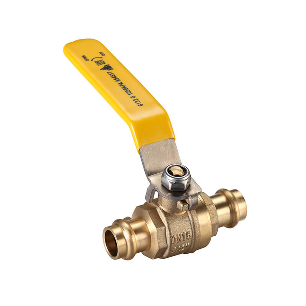 AGA Approved Ball Valve Press Fit Lever Handle DN15 X DN15