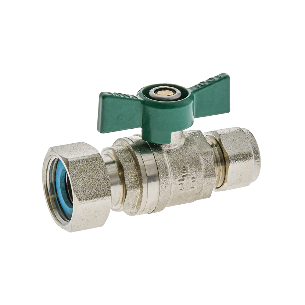 Swivel Nut Ball Valve Water With Olive 20X15MM