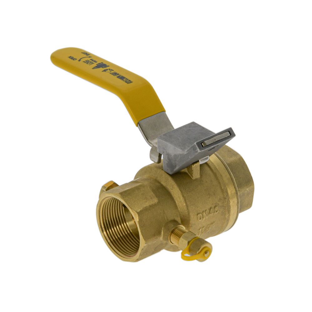 AGA Approved Ball Valve Lockable With Test Point FI X FI15MM