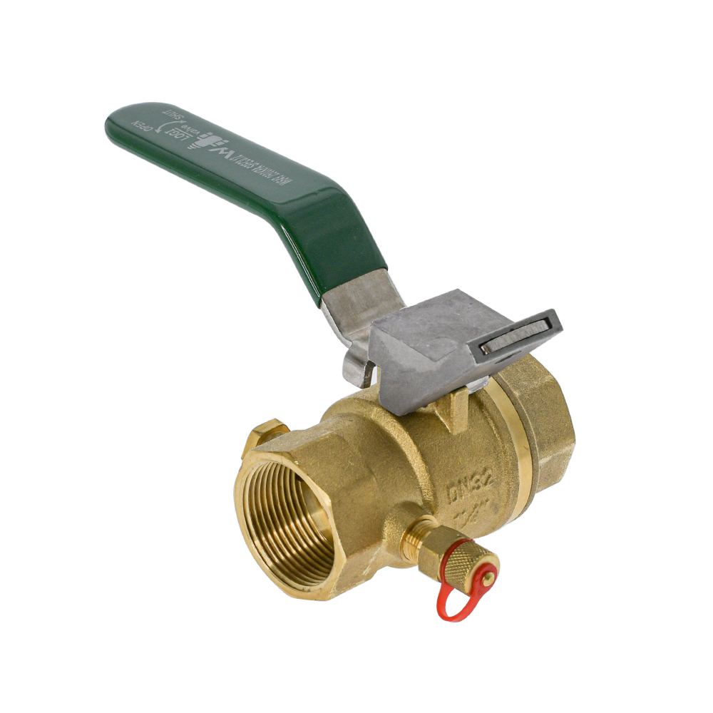 Watermarked Ball Valve HVAC With Test Plug FI X FI 10MM