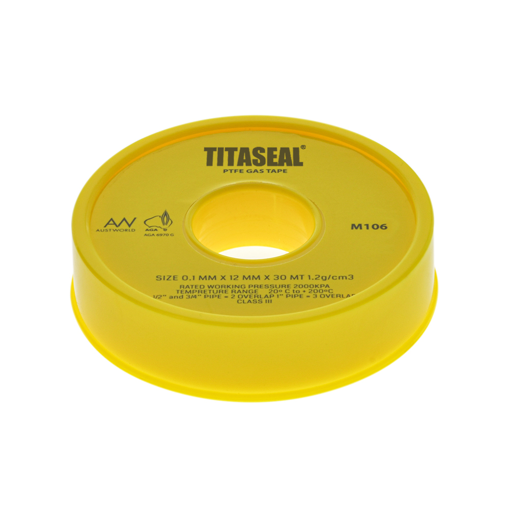 PTFE Tape Yellow 12MM X 30Mt Gas