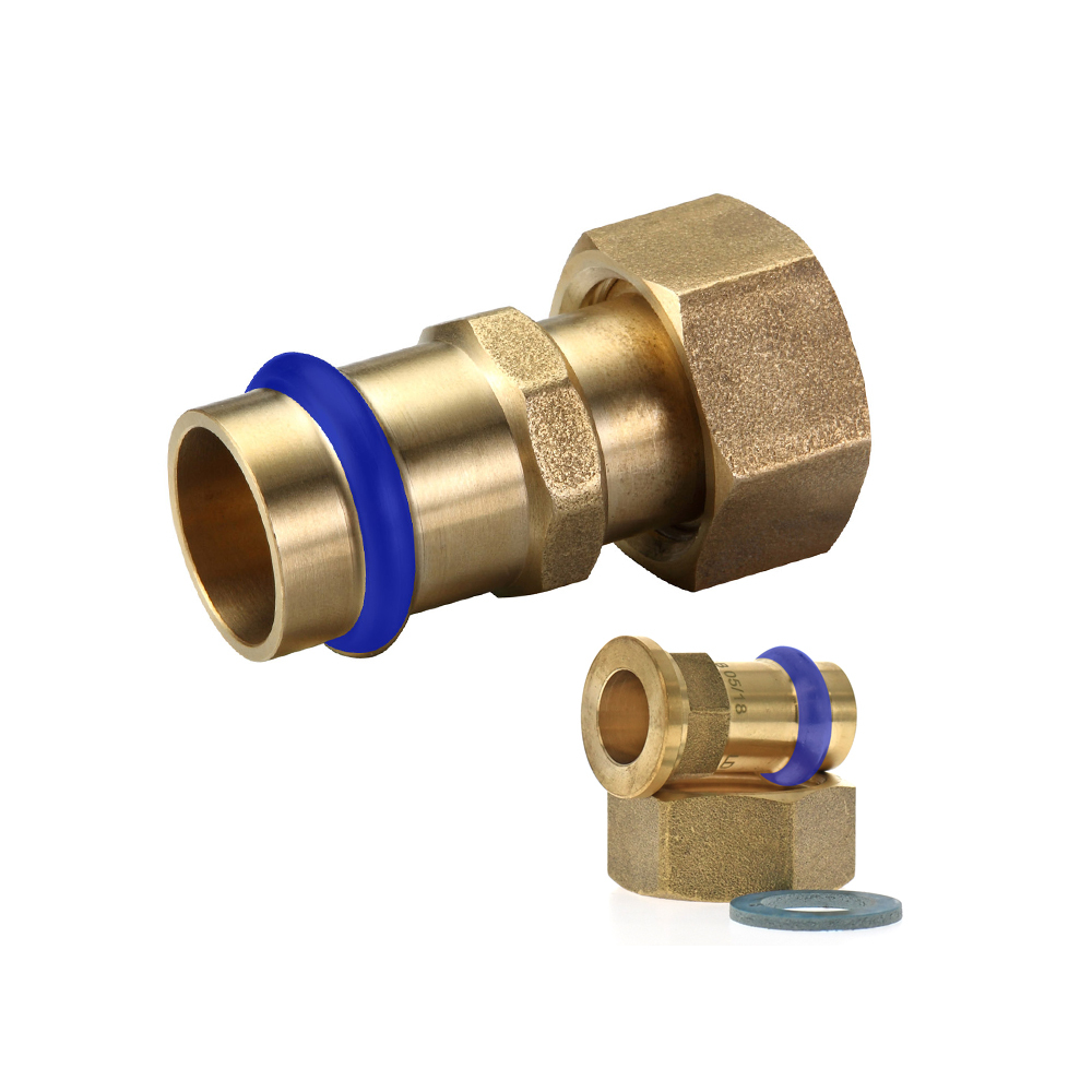 Swivel Nut FI Adapter Straight DN20 X 3/4FI Flat