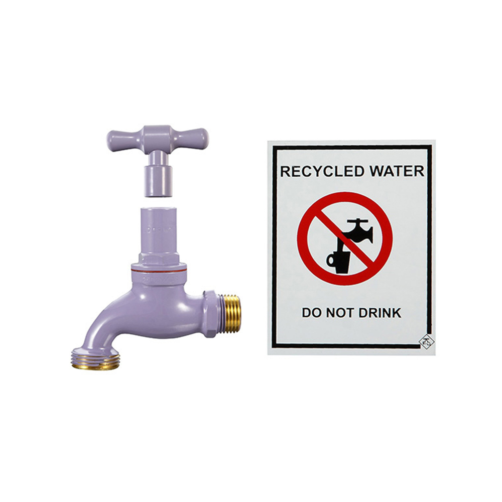 Hose Tap Recycled Water Kit Lilac 15MM