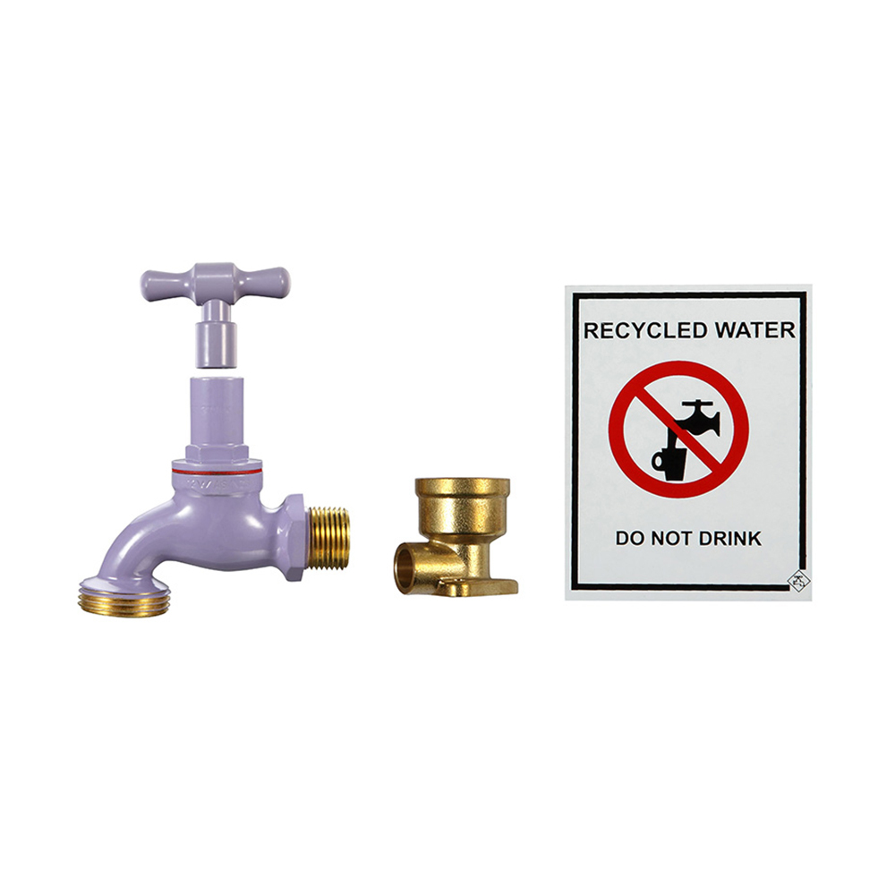 Hose Tap Recycled Water Kit Lilac 20MM