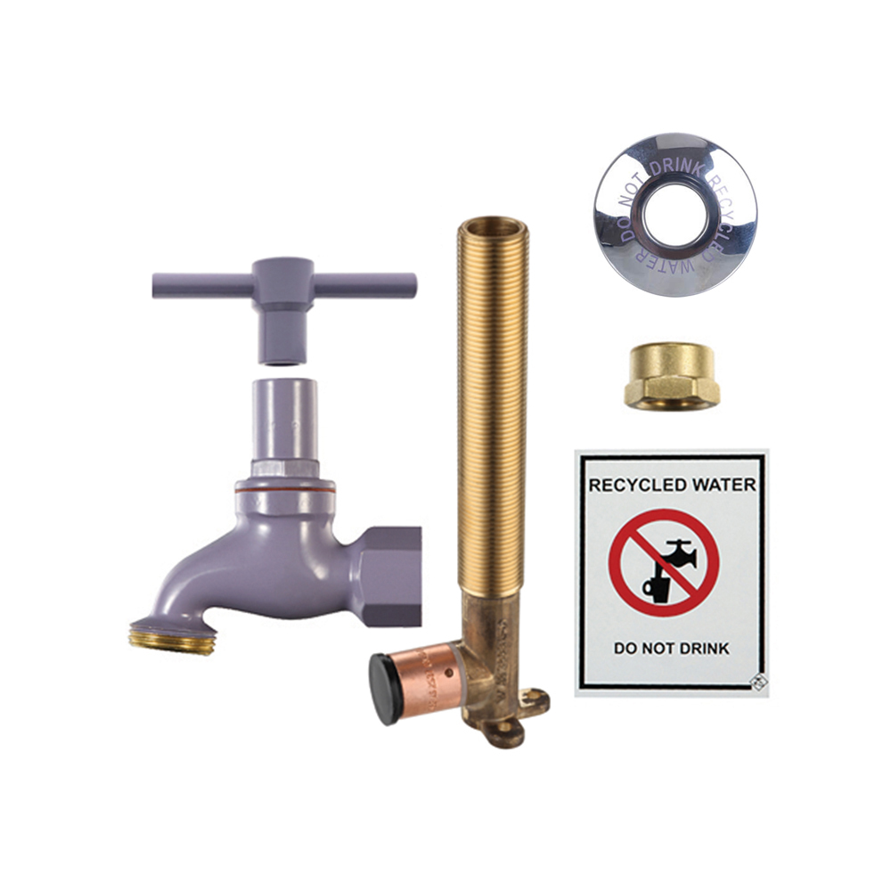 Hose Tap Recycled Water Kit W Crmp Elbow Lil 220