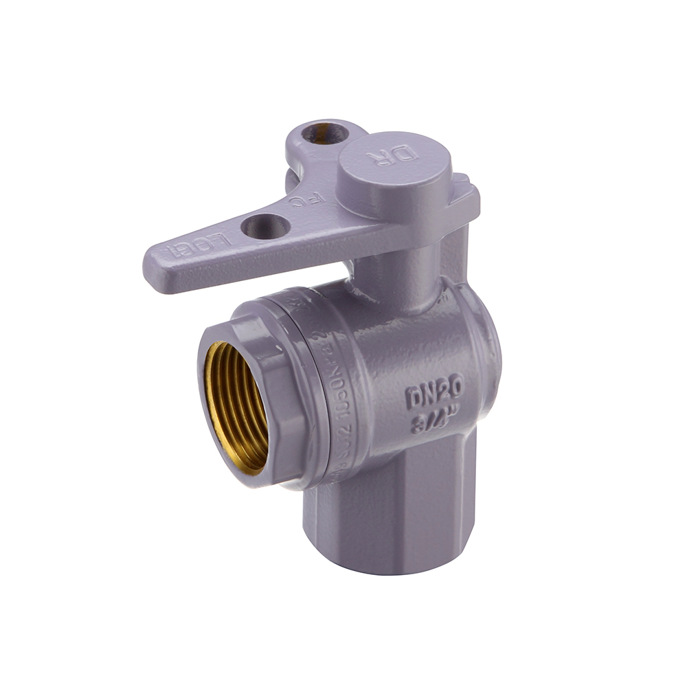 Watermarked Ball Valve Right Angle Meter Stop Lilac FI 20MM