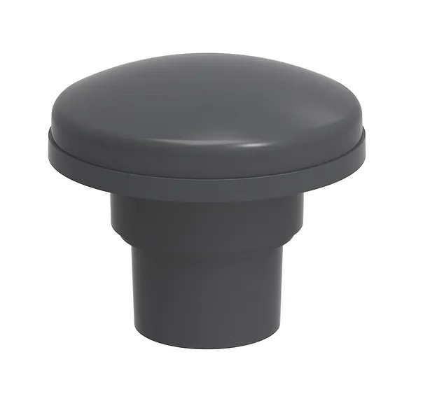 Rdcorvent6”basalt - ROUND FLASHING CORRUGATED EXHAUST VENT