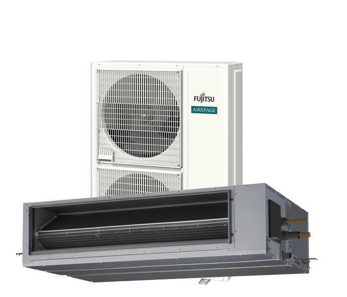 FUJITSU - 2.5kw Ducted Series - 450mm Deep Bulkhead - Single Phase R32 - SET-ARTH09KSLAP System - KIT - SET-ARTH09KSLAP