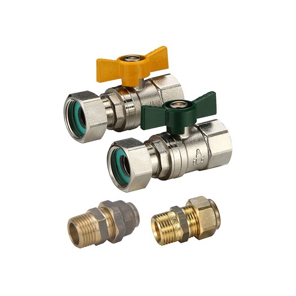 Swivel Nut Ball Valve Kit Hot Water