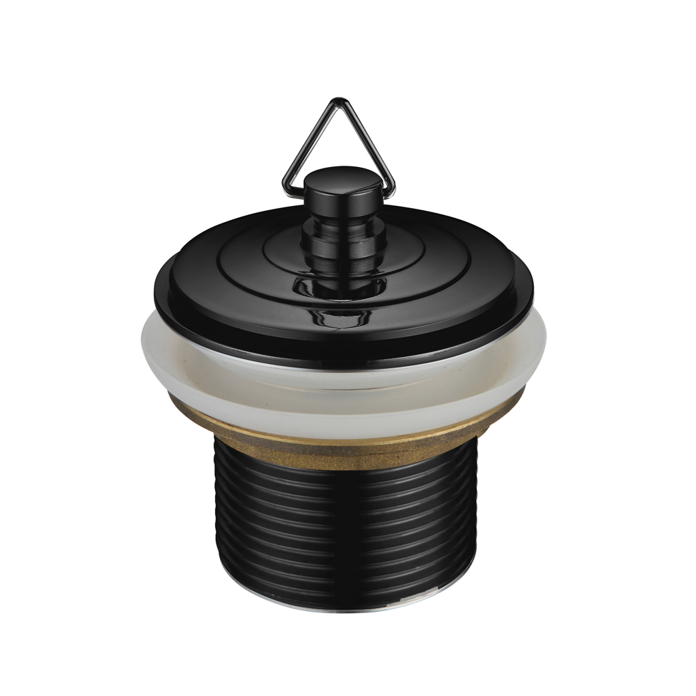 Plug And Waste Basin With Brass Plug Matte Black 40MM X 50