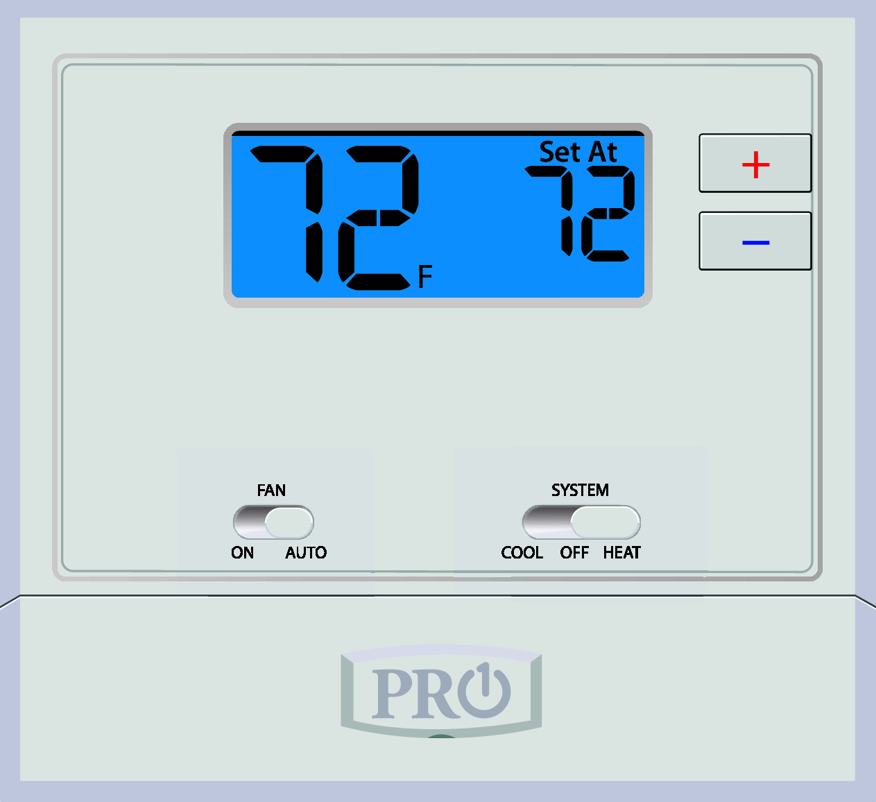 Pro1 - T601-2 - T600 Platform: non- programmable" 1H/1C with 2 sq. in. display"