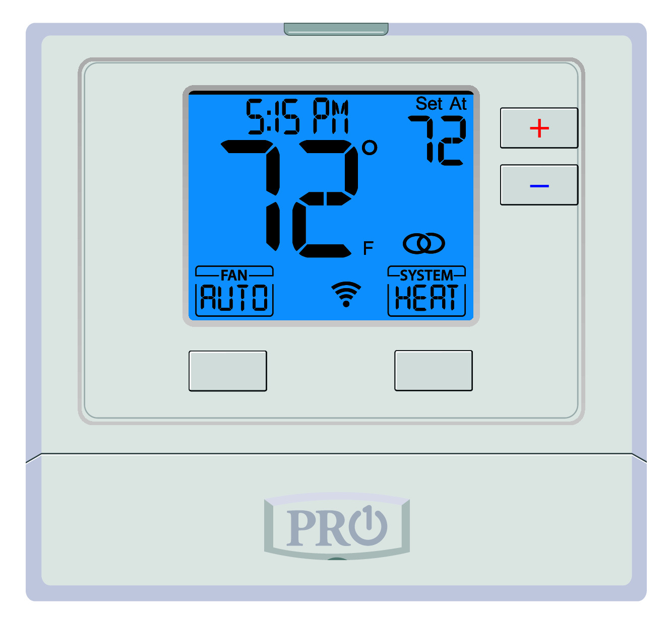 Pro1 - T700 Platform: WIFI progammable thermostat with 6 sq. in. display