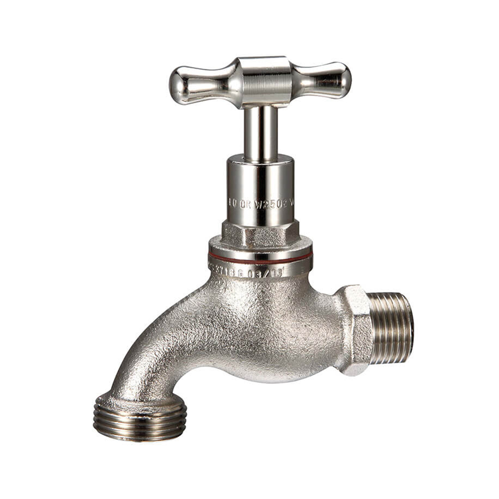 Hose Tap T Handle Nickel Plated MI 15MM