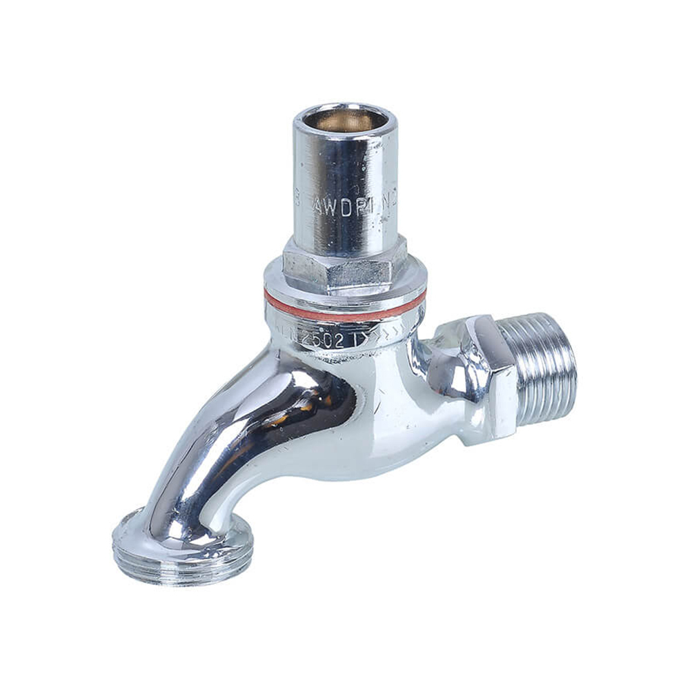 Hose Tap Vandal Proof Chrome Plated Flat MI 15MM