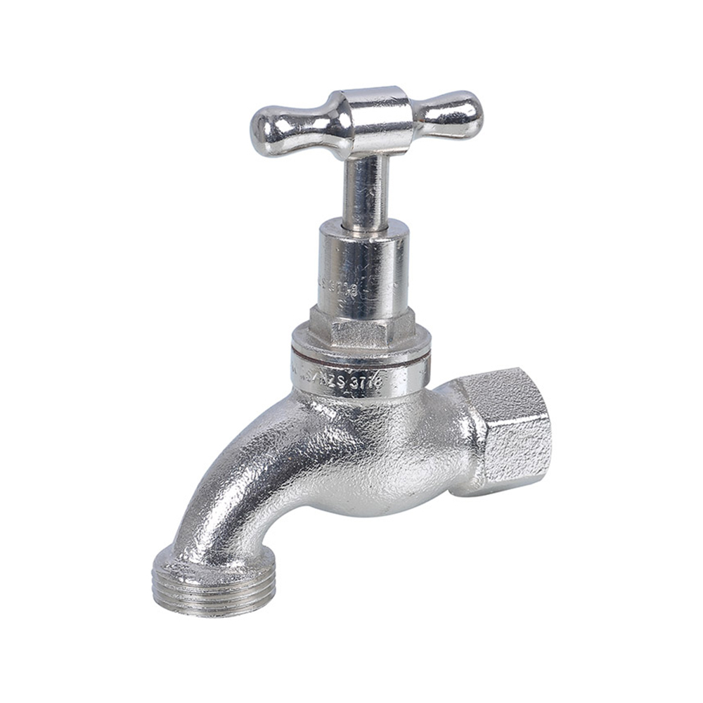 Hose Tap T Handle Nickel Plated FI 15MM