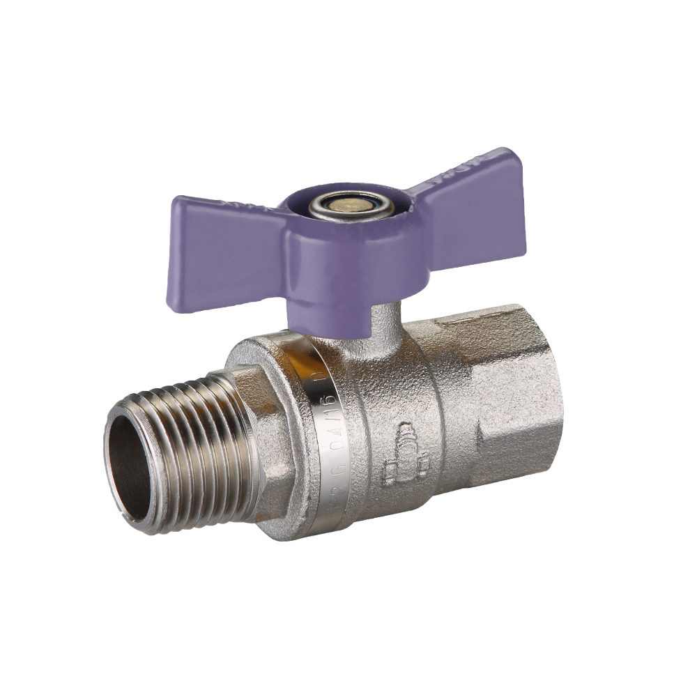 Dual Approved Ball Valve Butterfly Handle Lilac MI X FI 15MM