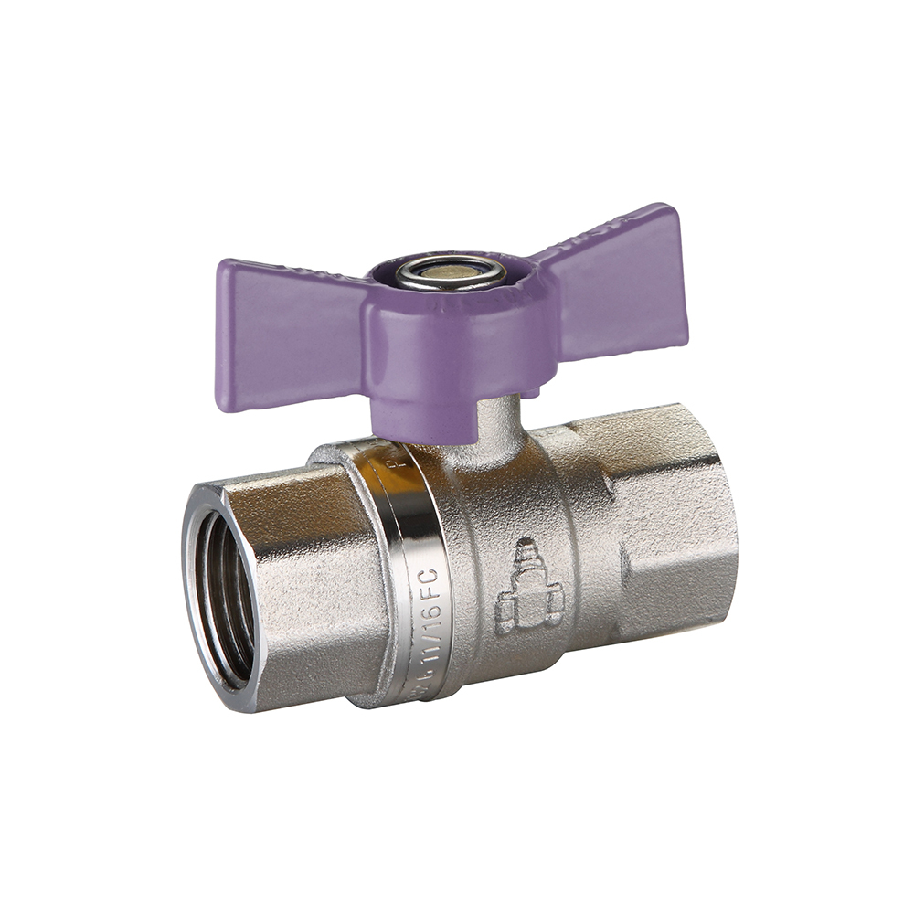 Dual Approved Ball Valve Butterfly Handle Lilac FI X FI 15MM