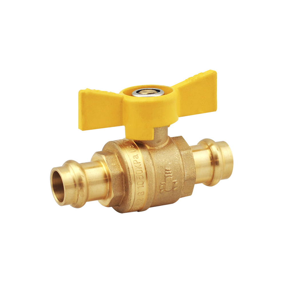 AGA Approved Ball Valve Press Fit Butterfly Handle DN15 X DN