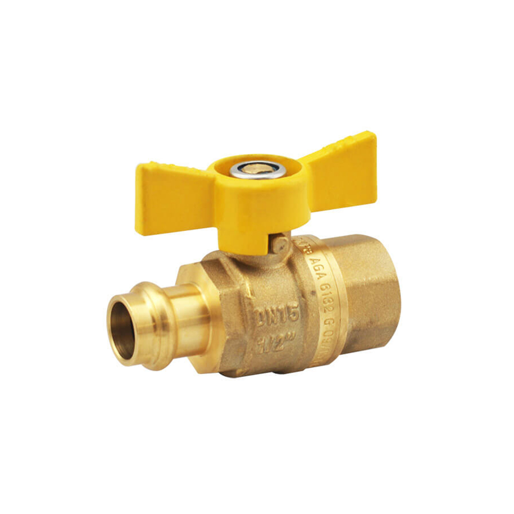 AGA Approved Ball Valve Press Fit Butterfly Handle DN15 X 15