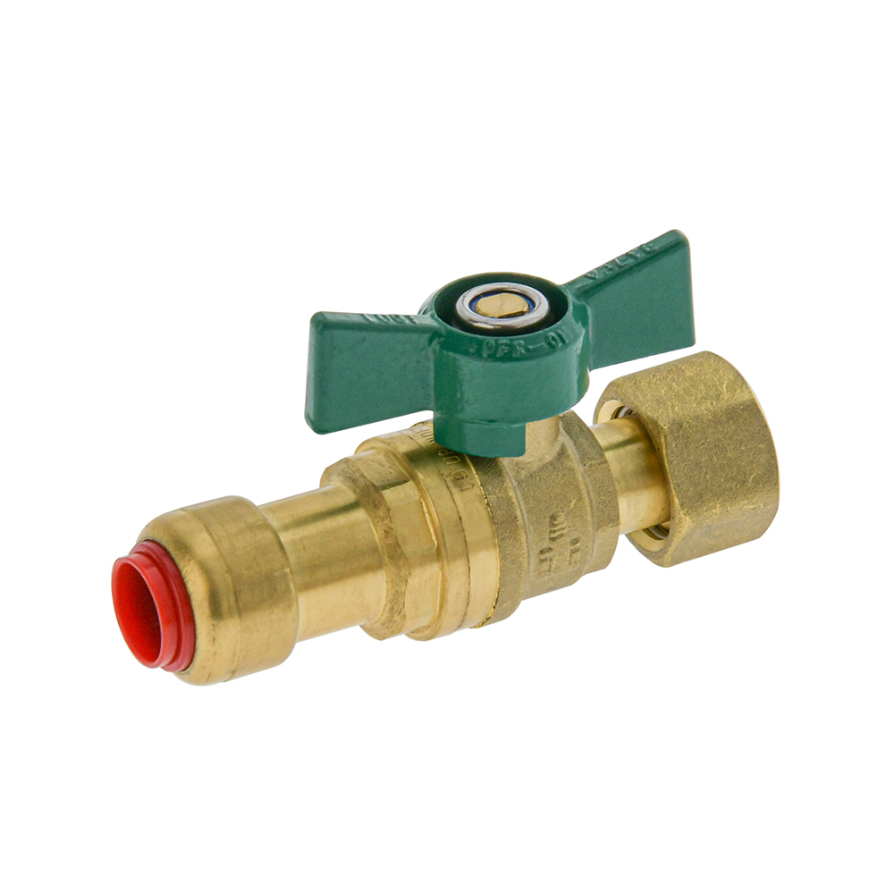 Isolation Non Return BV With Check Valve Swivel CU Push 15MM