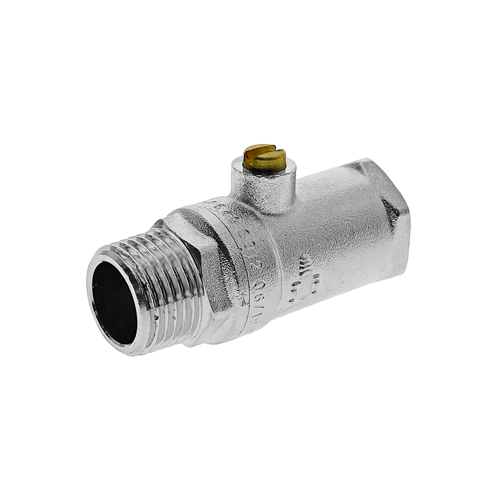 Watermarked Mini Ball Valve Drain Tap Chrome Plated FI X MI