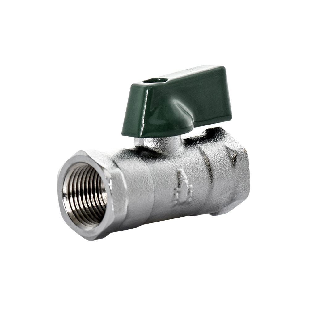 Watermarked Mini Ball Valve Chrome Plated With Handle FI X F