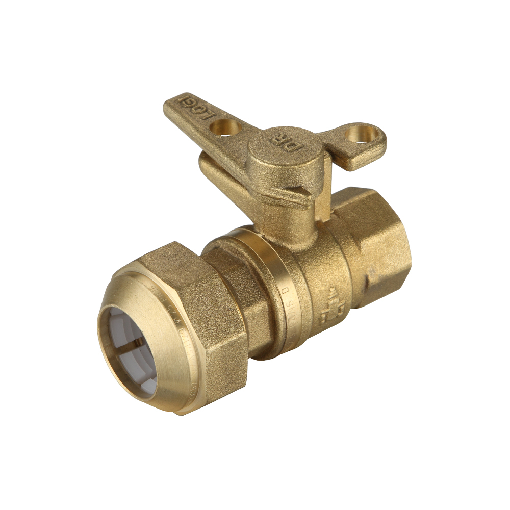 Watermarked Ball Valve Brass 20FI X 25PE Lockable