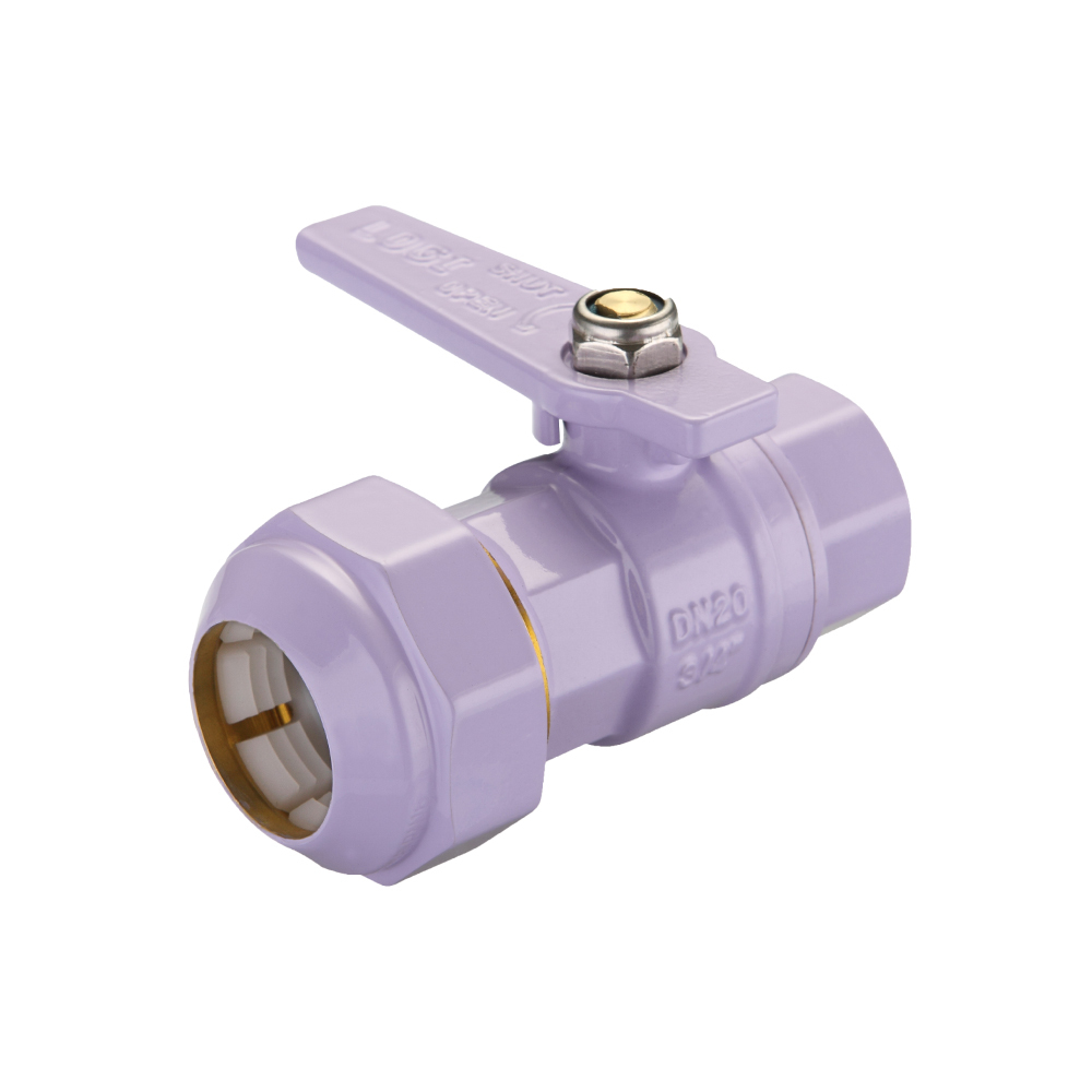 Watermarked Ball Valve Brass 20FI X 25PE Lilac